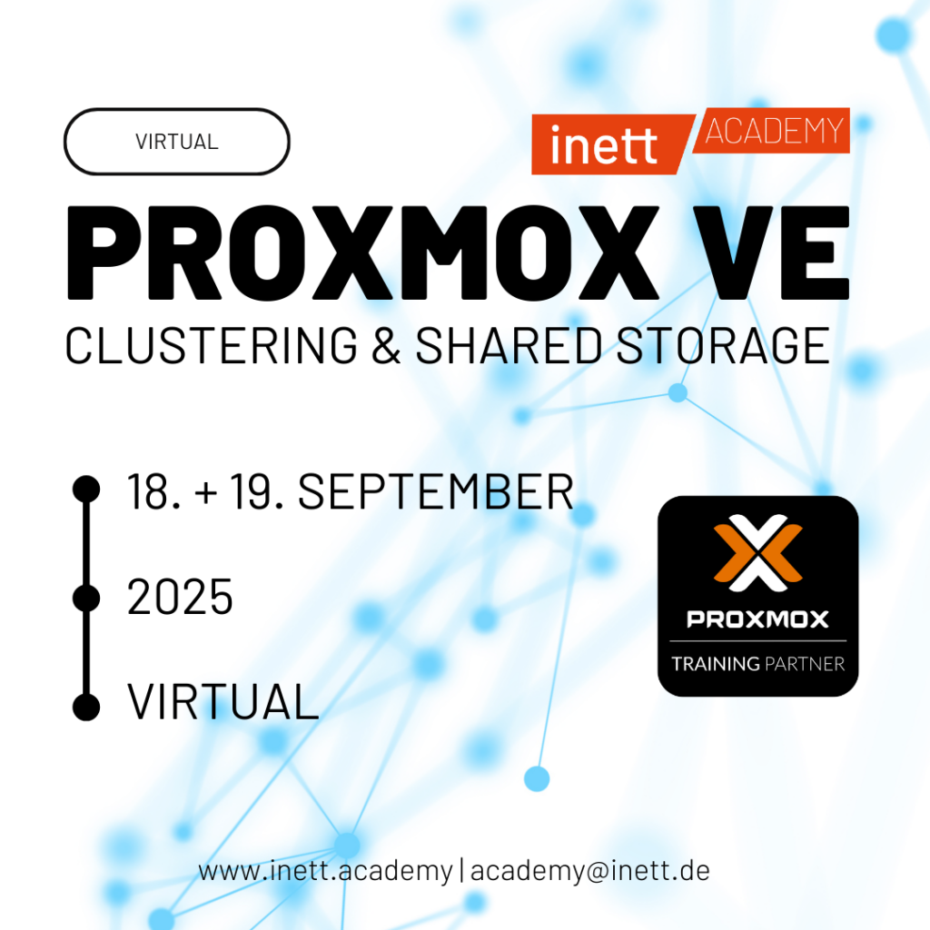 inett Academy - September 2025 – Proxmox VE - Clustering & Shared Storage