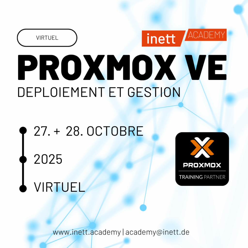 Symbolbild für Proxmox VE Training mit der inett Gmbh und inett Academy am 29. und 30. Oktober 2025