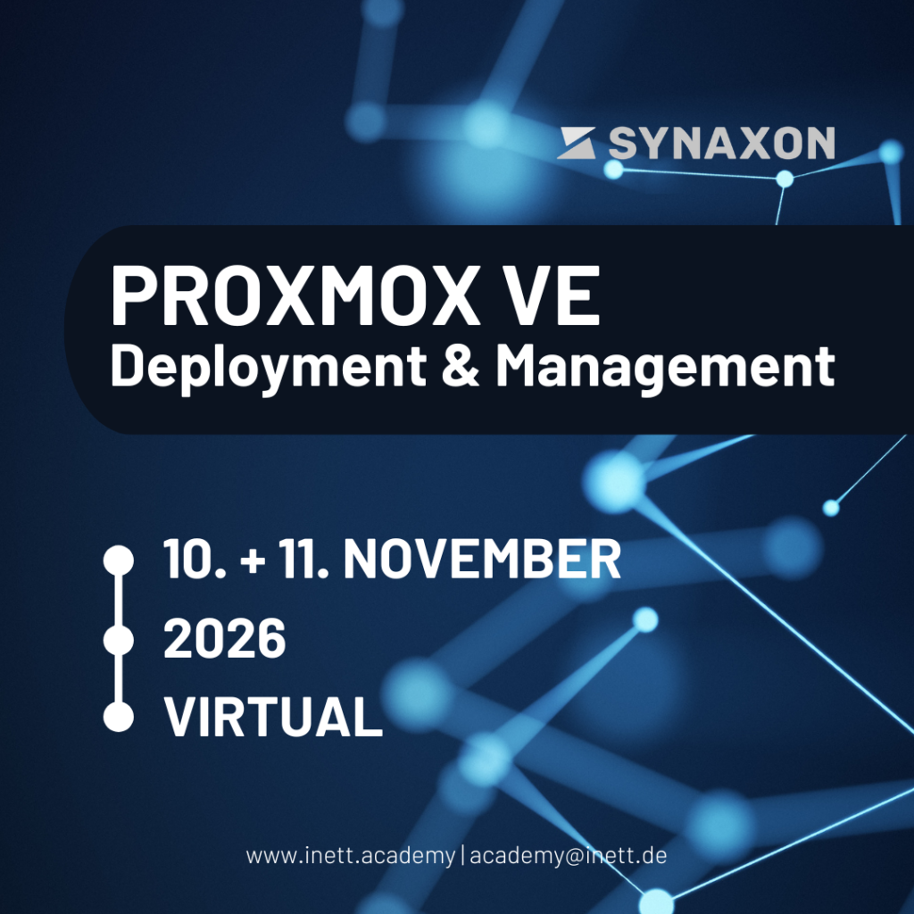 Proxmox VE | Deployment und Management // 10. – 11. November 2026