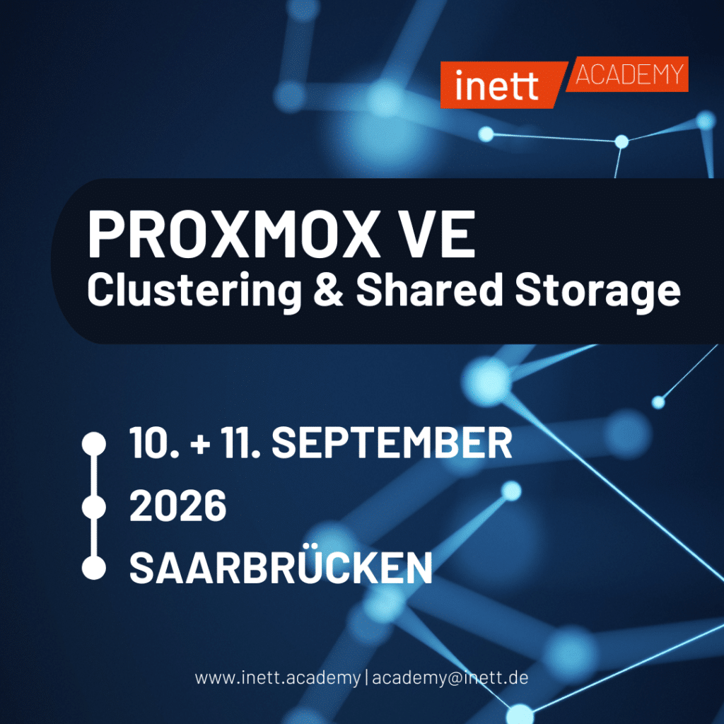 Proxmox VE | Clustering und Shared Storage // 10. – 11. September 2026