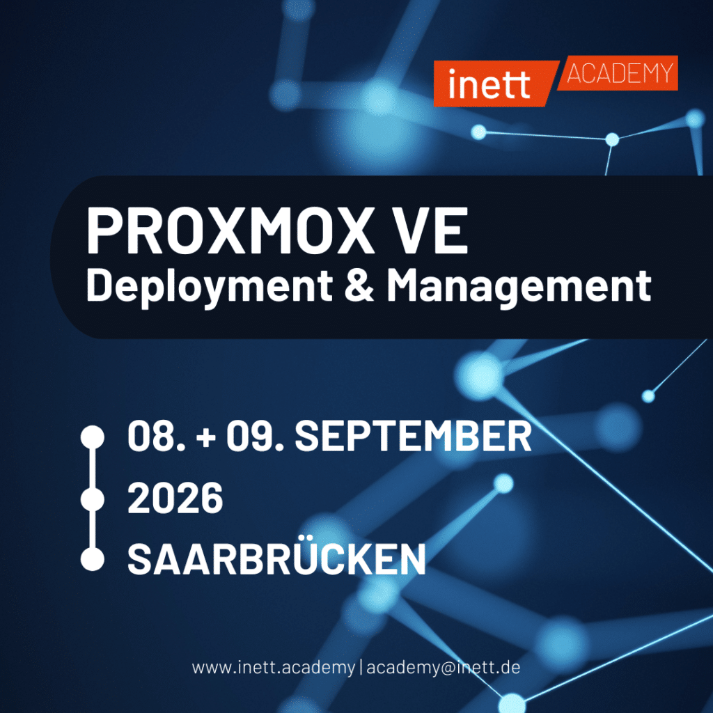 Proxmox VE | Deployment und Management // 08. – 09. September 2026